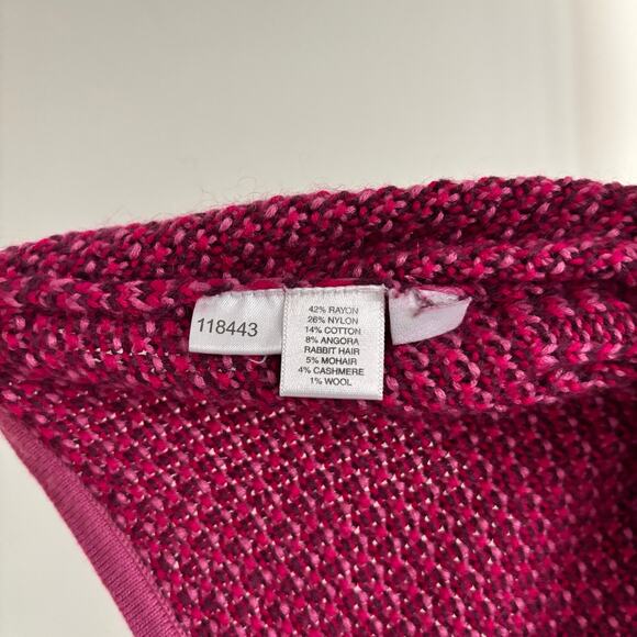 Ann Taylor Petites Pink Sweater Cardigan Size S Cashmere Mohair Rabbit Hair Wool - Picture 4 of 7